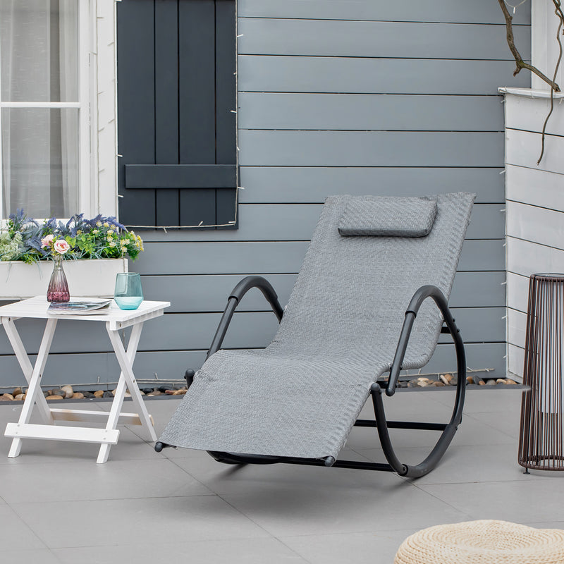 Grey rocking lounger – image 2