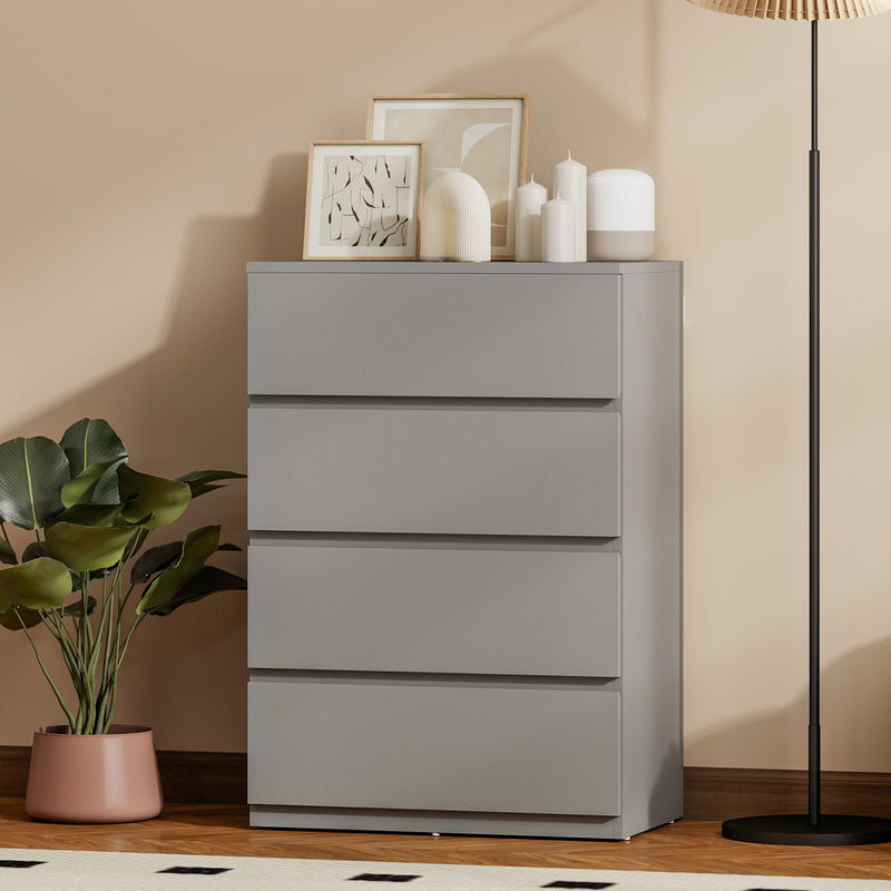 HOMCOM Chest of Drawers, 4-Drawer Storage Cabinets, Modern Dresser, Storage Drawer Unit for Bedroom – view 10
