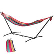 Outsunny 298 x 117cm Hammock with Stand Camping Hammock with Portable Carrying Bag, Adjustable Height, 120kg Load