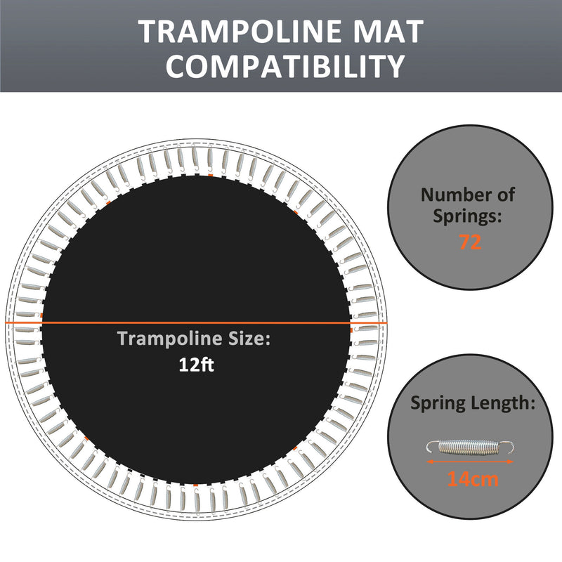 Black 12ft trampoline mat – image 4