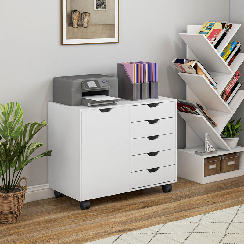 White mobile office cabinet – image 10