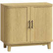 HOMCOM 80cm Sideboard Buffet Cabinet, Storage Cabinet with 2 Curved Doors, Adjustable Shelf and Legs for Dining Room