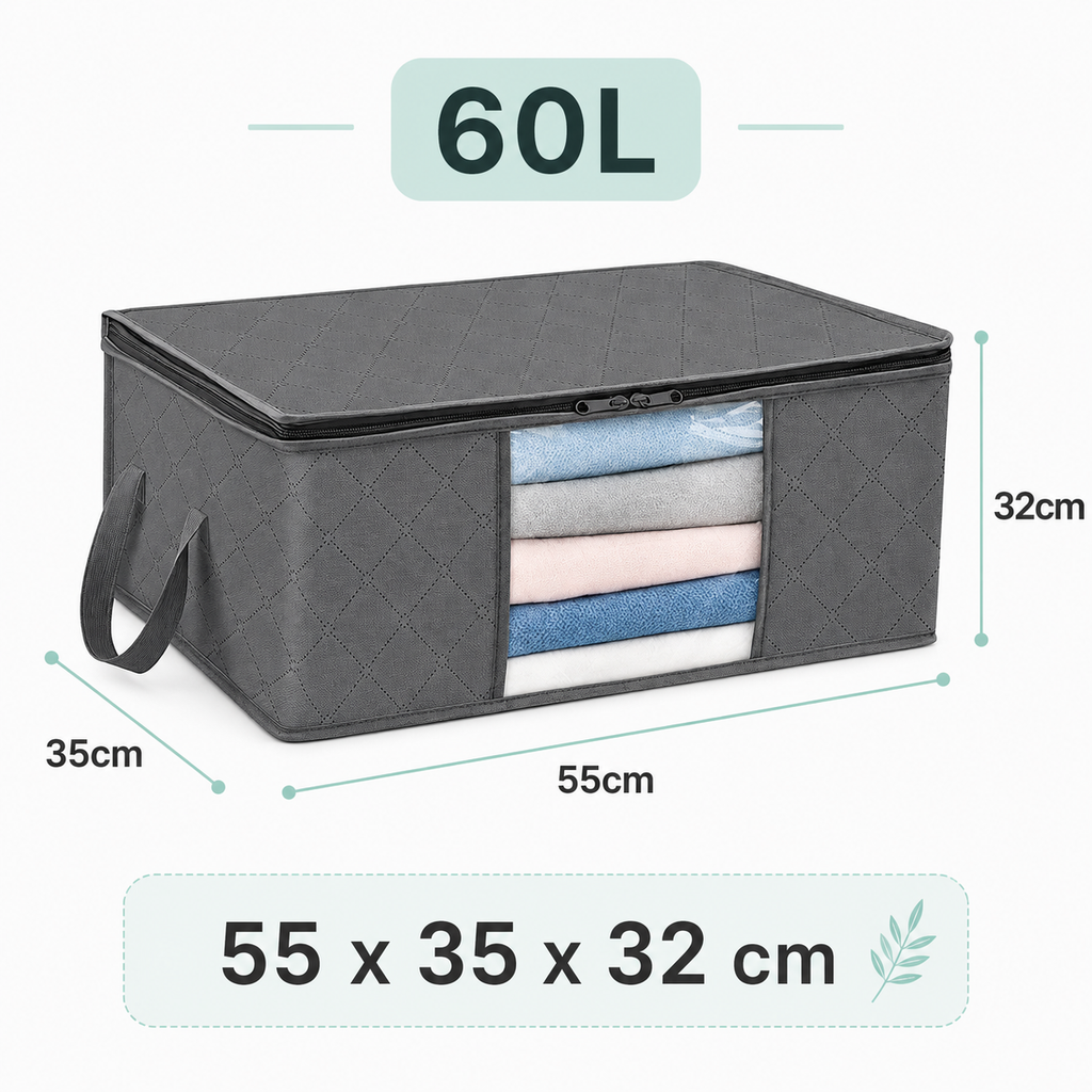 Large Capacity Clothing Storage Bags with Transparent Window