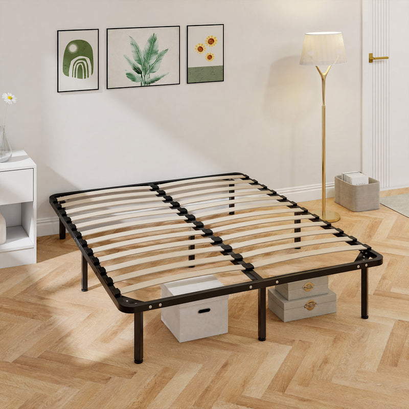 Double metal platform bed frame – image 2