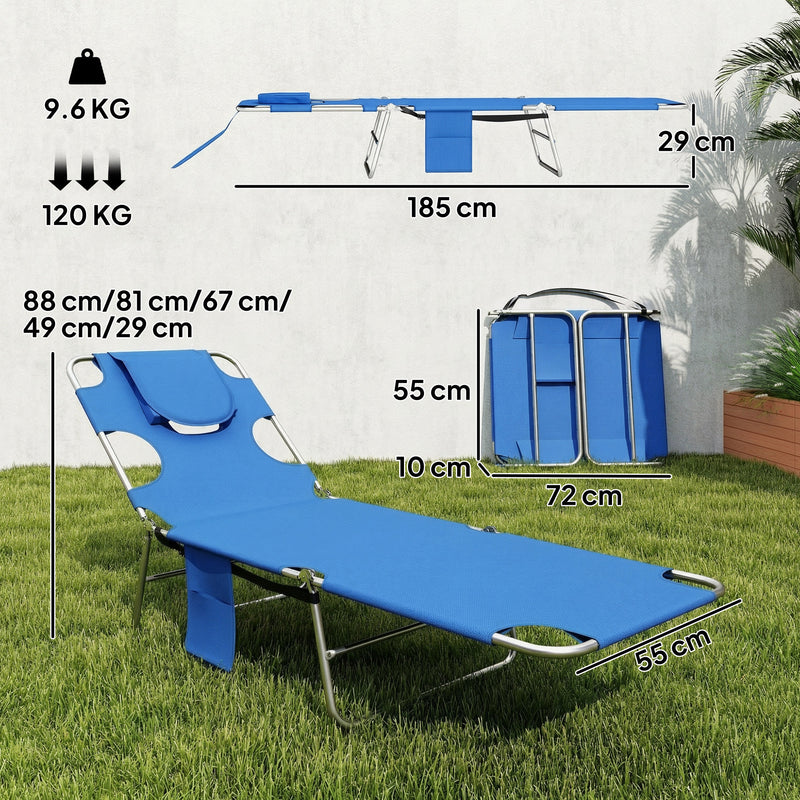 Sun loungers with reading hole – image 3
