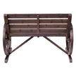 Wagon wheel arm bench – image 8