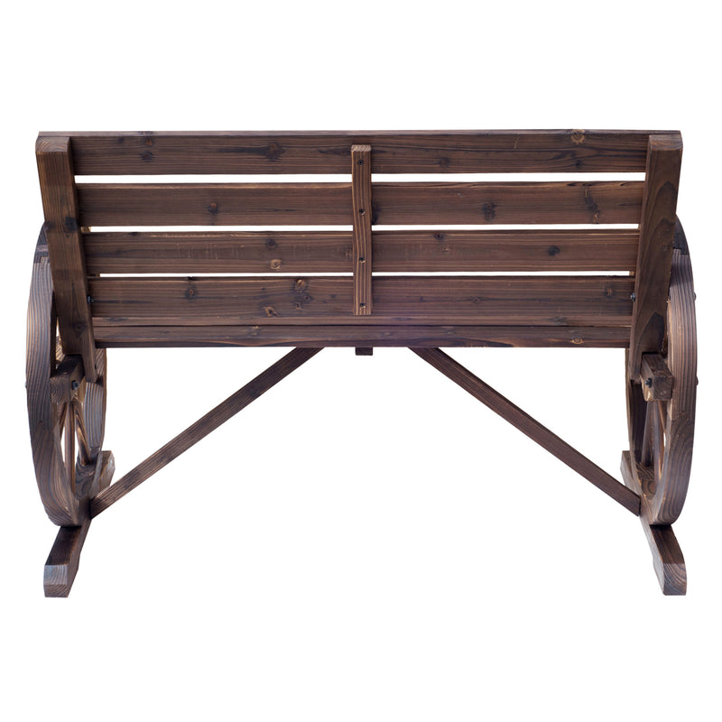 Wagon wheel arm bench – image 8