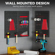 28-Piece Wall-Mounted Tool Pegboard Set with 3 Panels – Black/Red – image 6 of 9