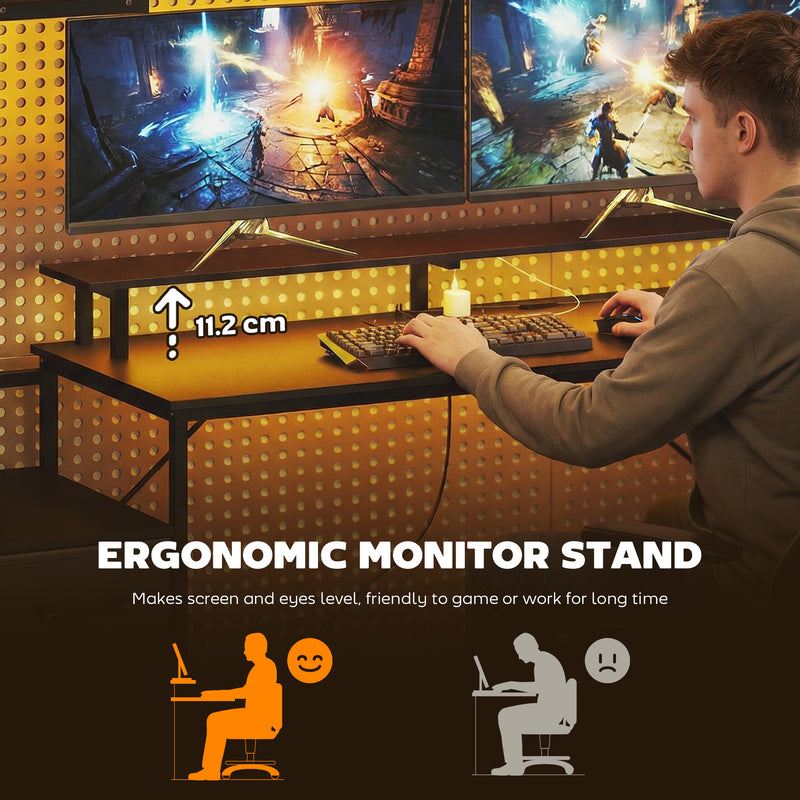 Black RGB gaming desk – image 7