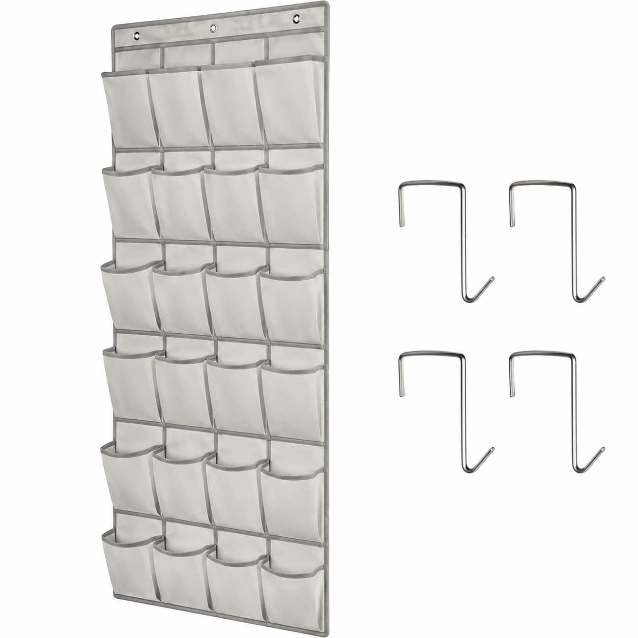 Over Door 24-Pocket Storage Organiser for Shoes, Accessories & Everyday Essentials