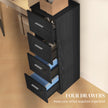 Black 4-drawer lockable filing cabinet – image 4