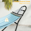 Outsunny 9ft Hammock Stand Adjustable Hammock Frame with Non-Slip Feet for Indoor Outdoor, 150 kg Capacity, Black – view 5
