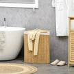 Corner bamboo laundry basket – image 2