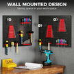 38-Piece Wall-Mounted Tool Pegboard Set with 4 Panels – Black/Red – image 6 of 9