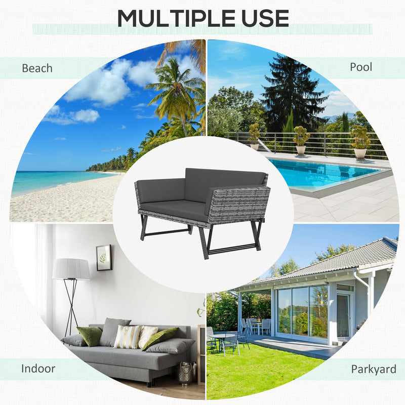 2-in-1 rattan sofa daybed – image 6