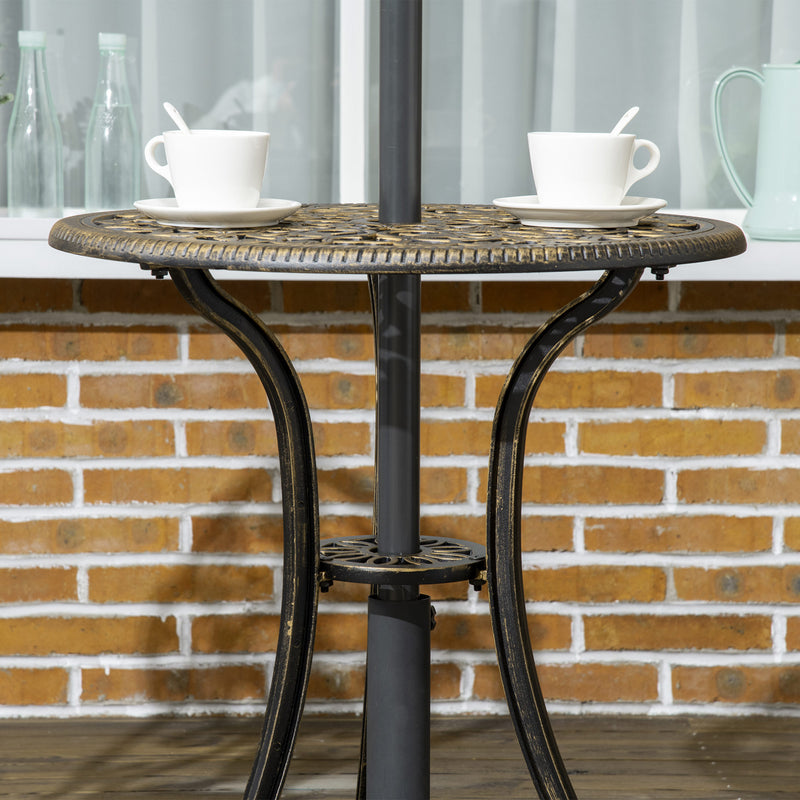 Floral cast aluminium bistro set – image 8