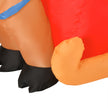Close-up of a decorative detail on the 6.5ft Santa sleigh and reindeer Christmas inflatable