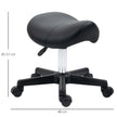 Black curved salon stool – image 3