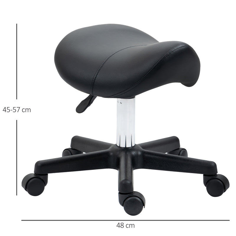 Black curved salon stool – image 3