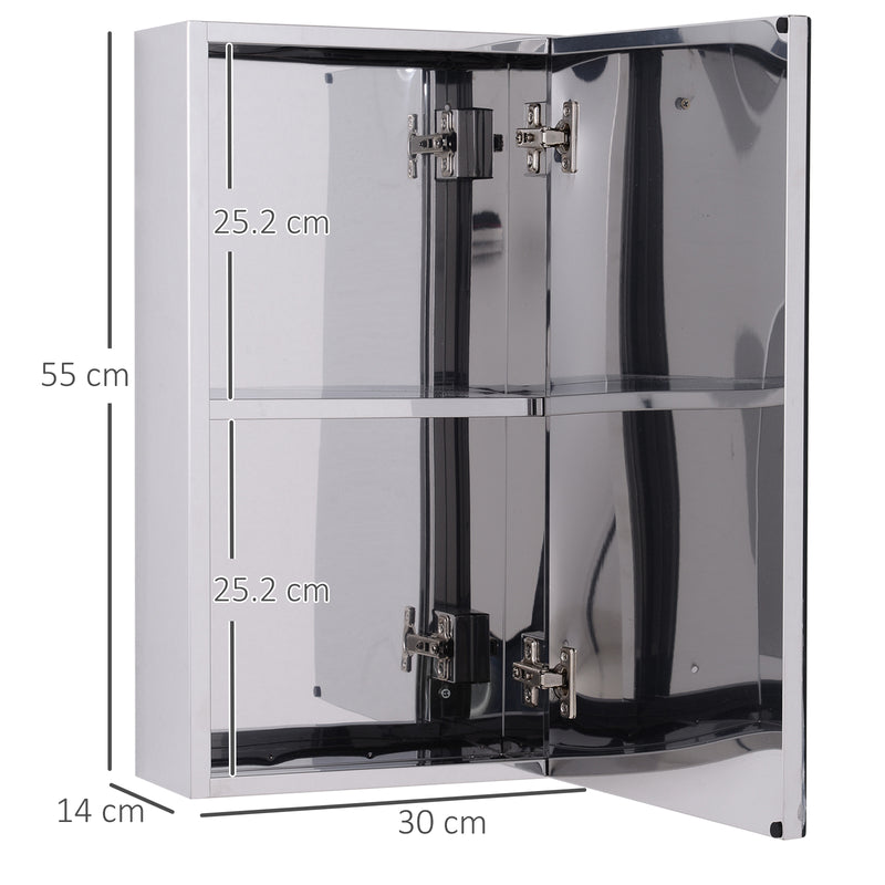 Compact steel mirror cabinet – image 3