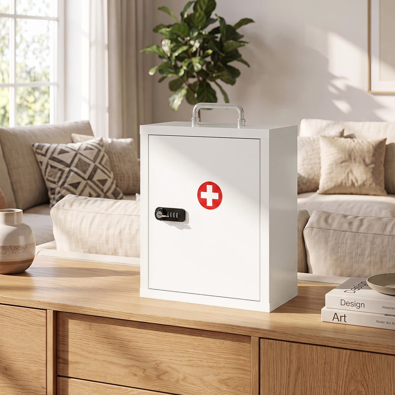 Lockable 3-tier medicine cabinet – image 8