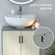 Grey and oak under sink cabinet – image 6