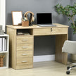 110 cm computer desk with 5 drawers – image 10