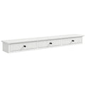 Shelf Wall-Mounted Storage Shelf Shelving Unit MDF 93 x 15 x 10 cm Entryway Kitchen Living Room, White