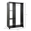 Black open wardrobe on wheels – image 3