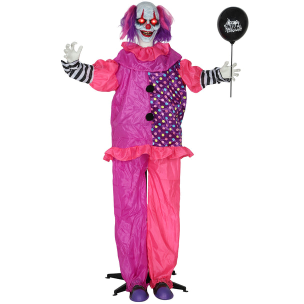 175cm Animated Clown with Glowing Red Eyes – image 1 of 9