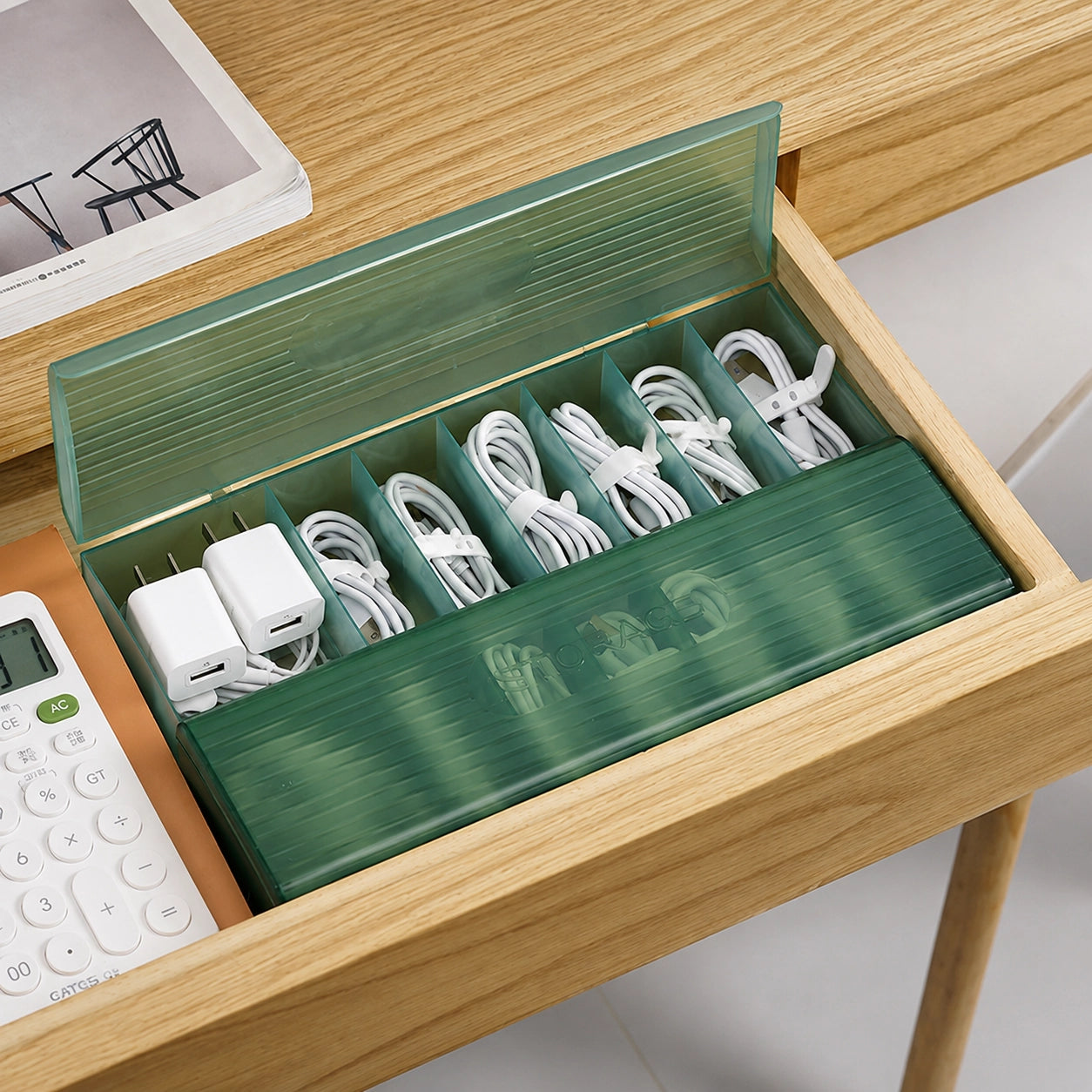Transparent Cable Organiser for Office and Dorm Use