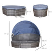 Round rattan daybed with canopy – image 4