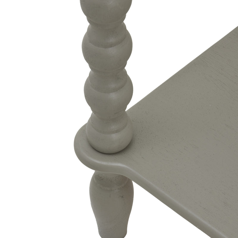 Close-up of a bobbin-turned leg