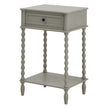Camden grey bobbin leg side table with drawer
