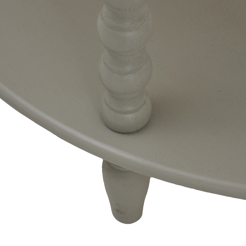 Leg and shelf underside close-up