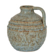 Capella sage grey ceramic jug vase, front view