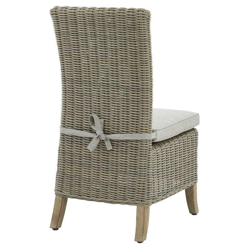 back of the Capri chair showing the cushion ties