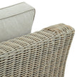 close-up of the arm and seat cushion