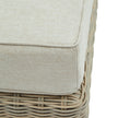 close-up of the cushion and wicker weave