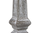 Close-up of the squared column and grey-washed grain