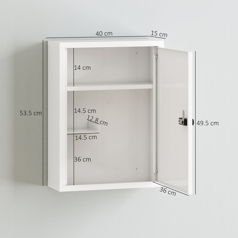 Lockable steel medicine cabinet – image 3