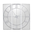 Celina three-panel mirrored silver skeleton wall clock