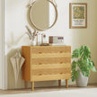 HOMCOM Dresser for Bedroom 3 Drawer Chest of Drawers with Steel Frame for Living Room in Oak – view 9
