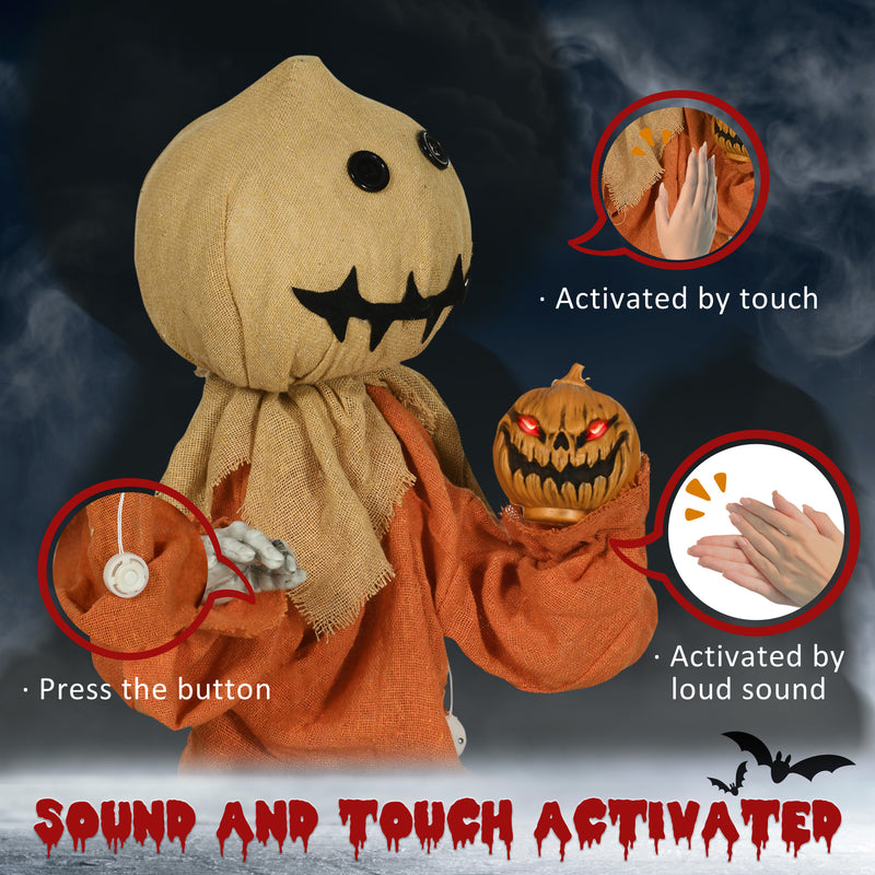 77cm Animated Scarecrow with Glowing Eyes & Sound – image 6 of 9