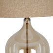 Linen shade and top of the tinted glass base