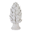 Chianti large ivory ceramic artichoke, front view