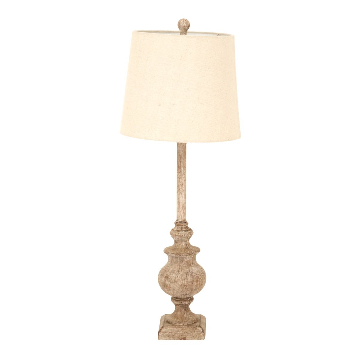 Chiaro Candlestick Table Lamp with Linen Shade – 80cm, product view