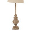 Chiaro Candlestick Table Lamp with Linen Shade – 80cm, additional product view 2