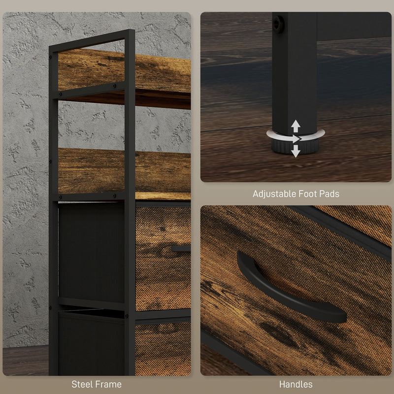 Rustic 5-drawer storage unit – image 7