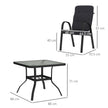5-piece square dining set – image 3